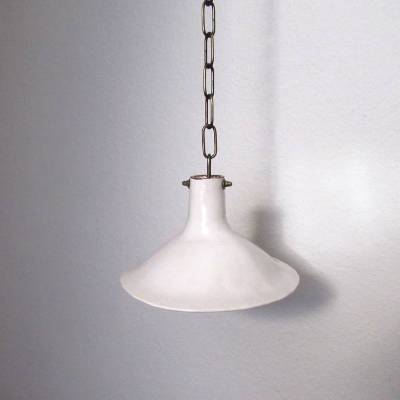 Lampenschirm mit Kettenaufhängung und Baldachin Keramik Vintagestil Wohnungsdekoration 