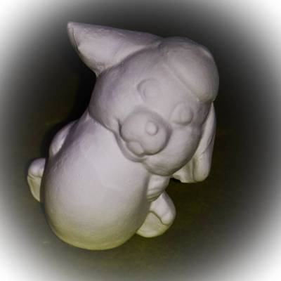Osterhase -  kleiner Widder eine Gipsfigur zum Bemalen - kreative Kinderbeschäftigung zum Geburtstag oder Fest