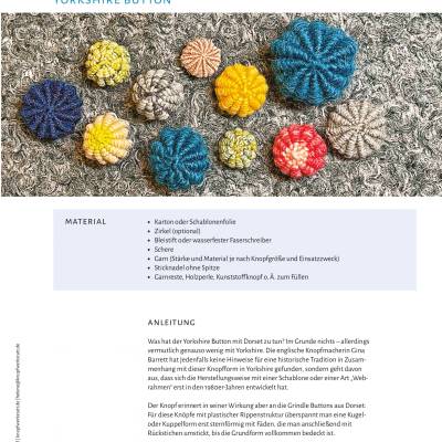 Dorset Buttons 6: Yorkshire Button (Anleitungsblatt)