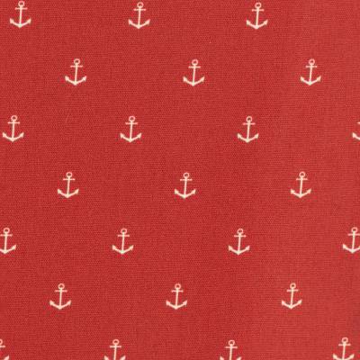  Baumwolle, Kim Maritim Anker, burgundy ,Oeko-Tex Standard 100(1m/9,-€)
