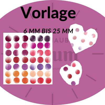 Cabochon Vorlagen - Größe 14 mm - 42 Stück - Datei zum Download
