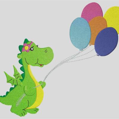 Drachen Paar Luftballons 13 x 18 cm