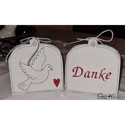 *  Friedenstaube  *  ITH Stickdatei 13x18, zur Jugendweihe, Taufe, Hochzeit, Ruhestand, Konfirmationl, Firmung...