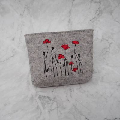 Kosmetiktasche Schminktäschchen Mohnblumen