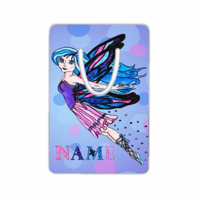 Feen Lesezeichen mit Name / Schriftartwahl / Fee / Aluminium / 5 x 7,5 x 0,07cm / personalisierbar