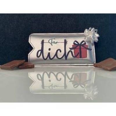 Für Dich "Geschenk" Set Schokoladenhülle ITH Stickdatei NadelSprünge