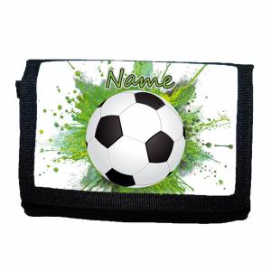 Kinder Geldbörse mit Name / Fußball / Geldbeutel / personalisierbar / Junge