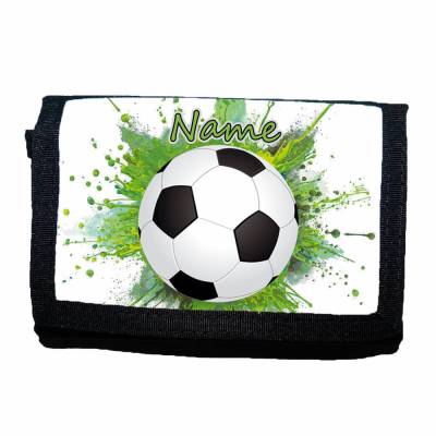 Kinder Geldbörse mit Name / Fußball / Geldbeutel / personalisierbar / Junge