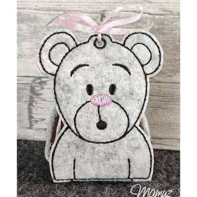 *  Teddy Bär  *  Geschenktäschchen - ITH Stickdatei 13x18, Valentinstag, Geburstag oder einfach nur so...
