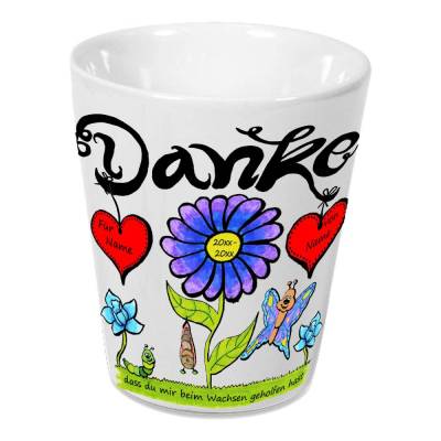 Blumentopf "Danke, dass du mir beim Wachsen geholfen hast" personalisierbar / Geschenkidee Erzieherin, Lehrerin