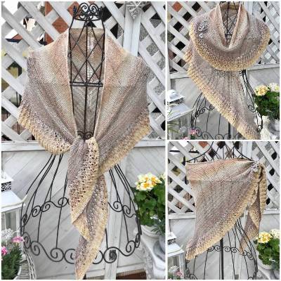 Lacetuch *AKITA* gestricktes Schultertuch im schönen Farbverlauf