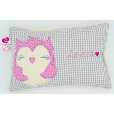 Namenskissen Taufkissen Kuschelkissen Kindergartenkissen Geburtsgeschenk  Eule Eulchen