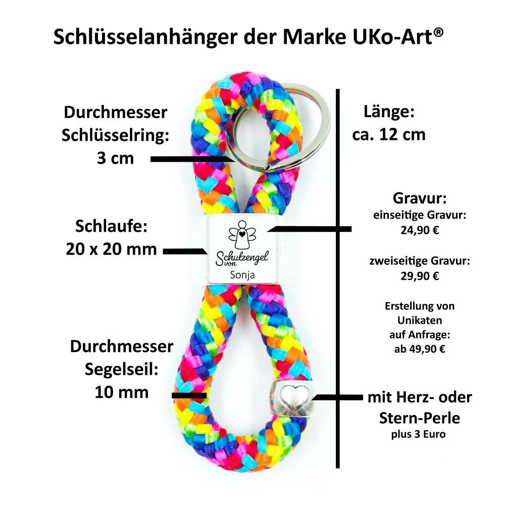 Schlüsselanhänger mit Schutzengel & Gravur  Drive Safe - Geschenk für Fahranfänger & Autofahrer Bild 2