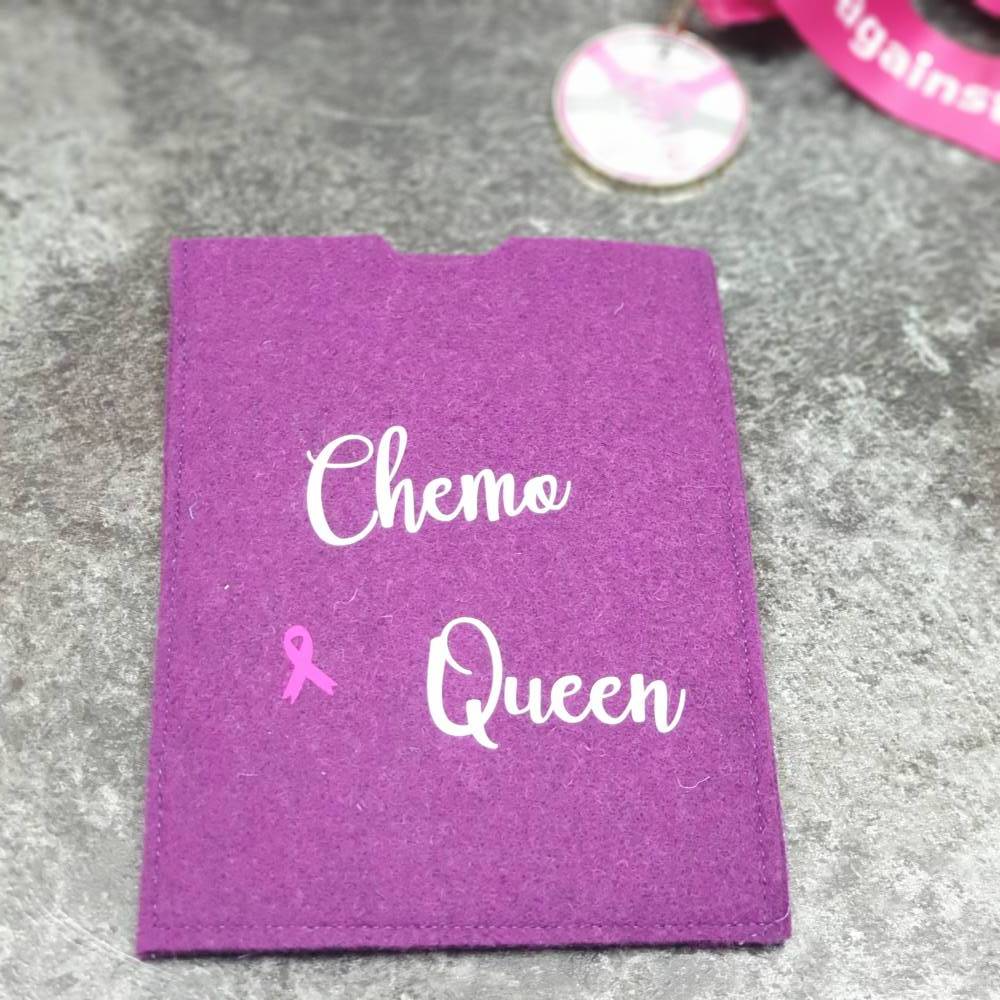 Chemopass-Hülle, Therapieplan , Wollfilzhülle Bild 6