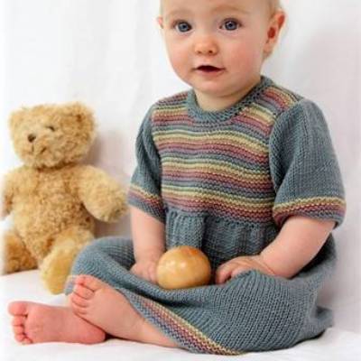 Strickanleitung für das Babykleidchen "Lotti" in 3 Größen (62-92)