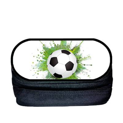 Fußball Stiftebox personalisiert | Stiftetui mit Namen | Schlampermäppchen | Stiftemäppchen