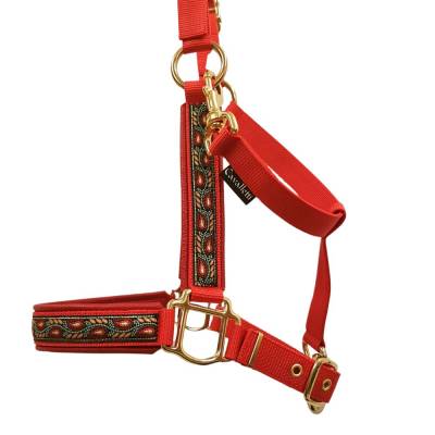 Halfter Vollbut/Cob  "Zauberranke"~rot