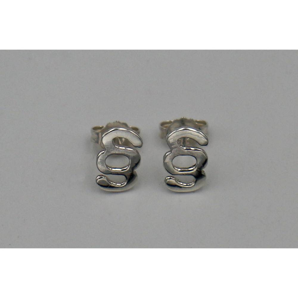 Paragraphen-Ohrstecker Silber 925 Bild 1