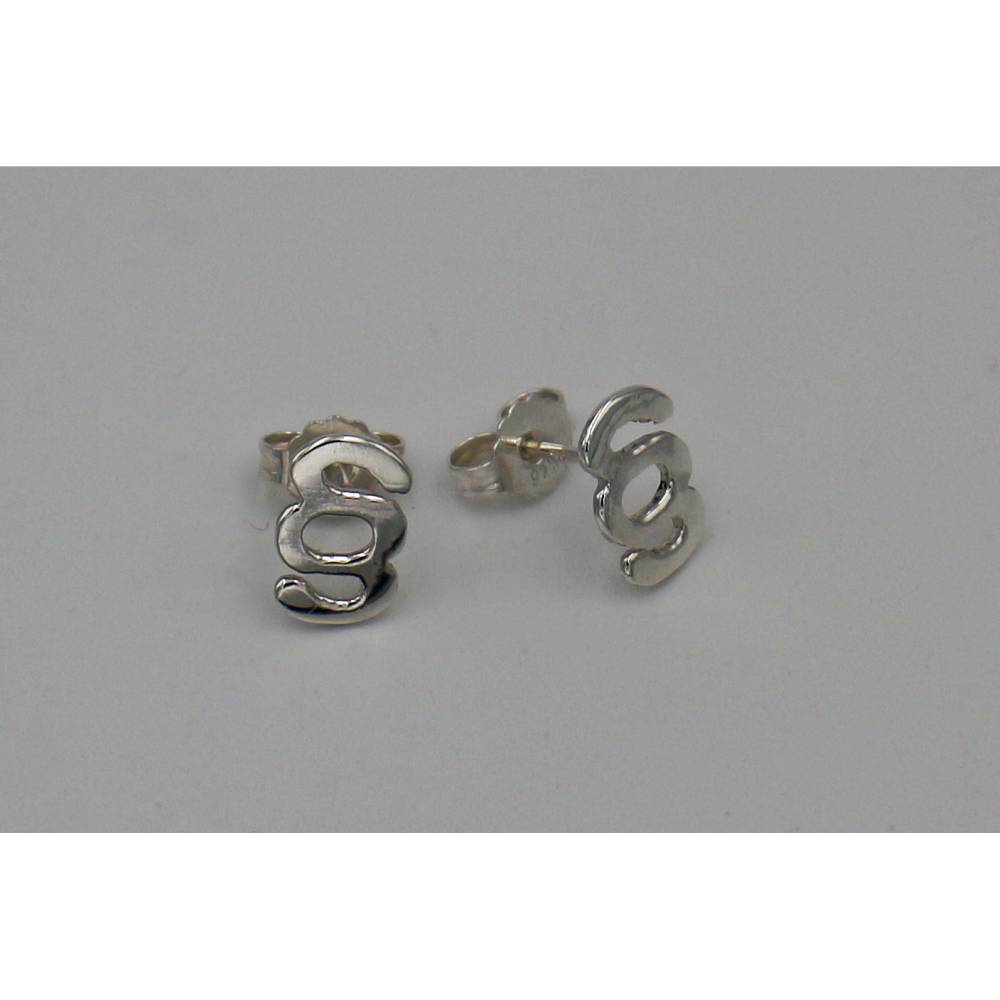 Paragraphen-Ohrstecker Silber 925 Bild 3