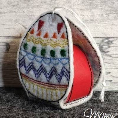 * buntes Osterei *  ITH Stickdatei 13x18, zum befüllen mit Süßigkeiten, oder was immer ihr wollt