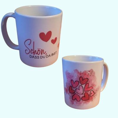 Glücks-Tasse, bedruckte Lieblings-Tasse mit einem coolen Spruch, der den Tag schöner macht