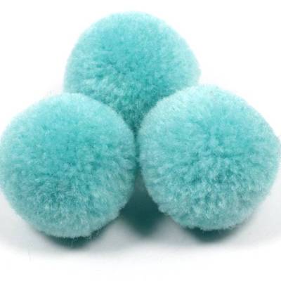 Pompoms, Light Blue, 20mm, 5 Stück