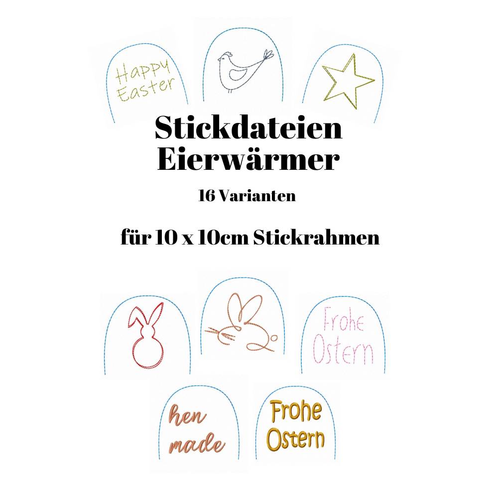 ITH Stickdatei "Eierwärmer" in 16 Varianten Bild 1