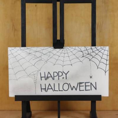►2021-0112◄ Karte Din lang - HALLOWEEN "Halloween + Spinnenweben"