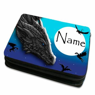 Drachenland Federmäppchen inkl. Inhalt  mit Name / personalisierbar / Drache