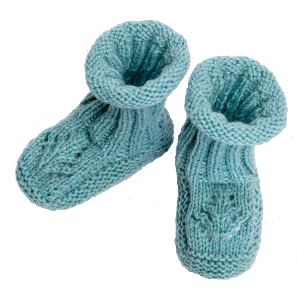 Strickanleitung für die Babyschuhe "Bieni" für 2 Größen (0-3 und 3-9 Monate) Bild 1