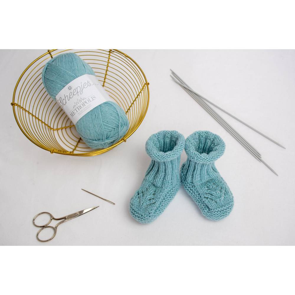 Strickanleitung für die Babyschuhe "Bieni" für 2 Größen (0-3 und 3-9 Monate) Bild 2