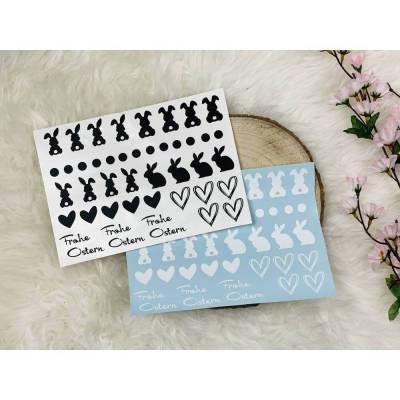 Osteraufkleber, Oster Sticker, Frühlingssticker, Ostern, Plott Ostern, Sticker für Ostereier ca. 29 Stück + Punkte