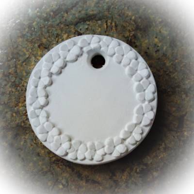 Namensschild - Geschenkanhänger aus hochwertigem Stuckgips zum selber Malen 