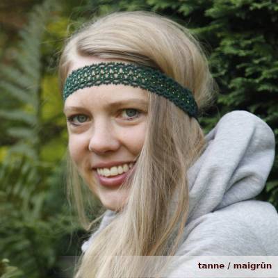 bequemes längenverstellbares Haarband Gioco aus Baumwolle mit vielen Glasperlchen