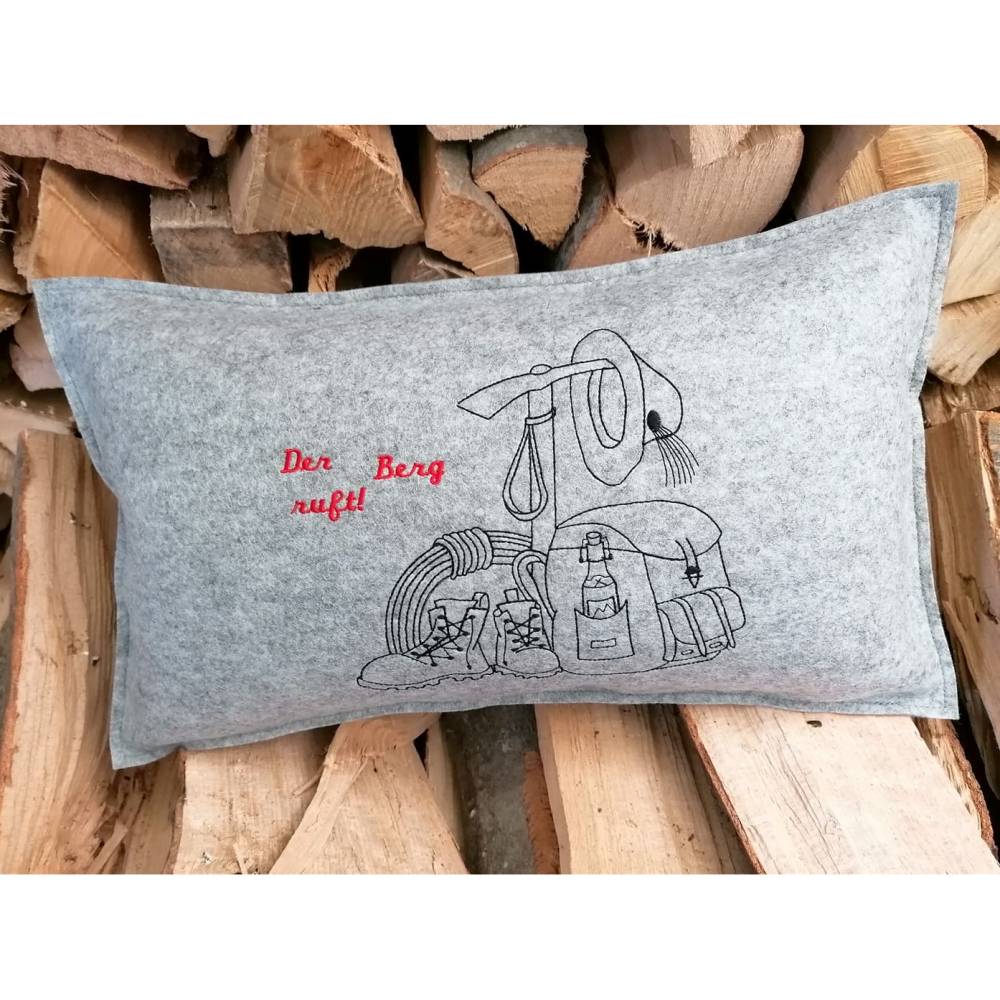 Stickdatei Rucksack Bergschuh Berge Wandern Bild 3