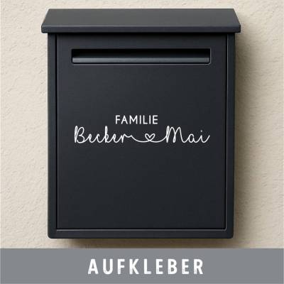 Briefkasten Aufkleber personalisiert mit Namenswunsch