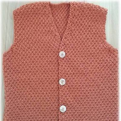 Strickanleitung für die Babyweste "Flora& Florian" in 3 Größen (0-2 Jahre)