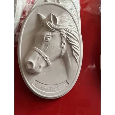 Pferd Haflinger - 1 Gipsfigur  ca. 17cm mit Anhänger male dein eigenes Pferd nach 