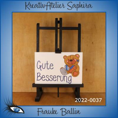 ►2022-0037◄ Karte B6 - GESUNDHEIT "Gute Besserung + Teddy"