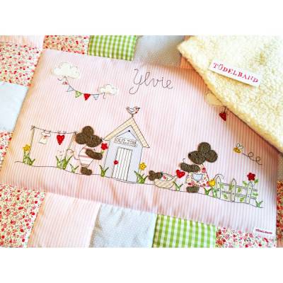 Babydecke Krabbeldecke ...Gartenglück...rosa...geblümt...