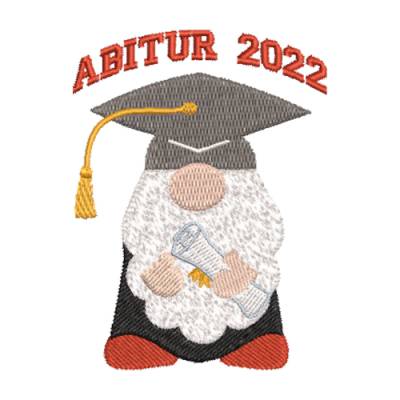 Stickdatei Abitur Gnom 2022   13x18, 16x26, 20x20  und 20x30  cm1