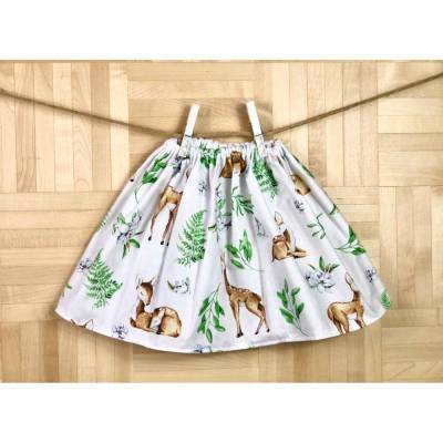 Sommerrock aus Baumwolle Reh, Größe 0/3Monate bis 5/6Jahre