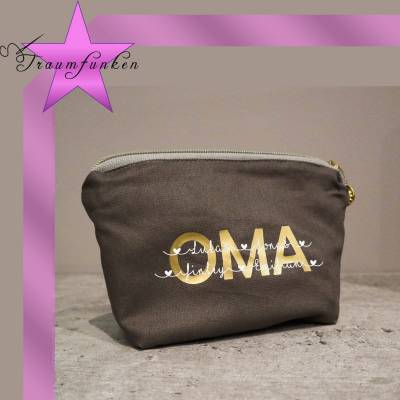 personalisierte Kosmetiktasche OMA, MAMA, Lieblingsmensch, Patentante / Weihnachtensgeschenk