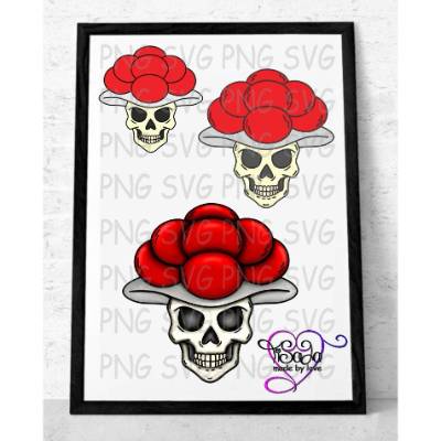 Plotterdatei und Digistamp "Schwarzwald Schädel"