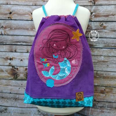 Turnbeutel Meerjungfrau Kinder Rucksack