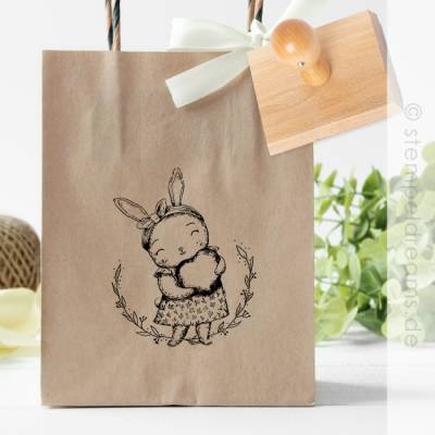 Hasenstempel mit Herz - Motiv: 870