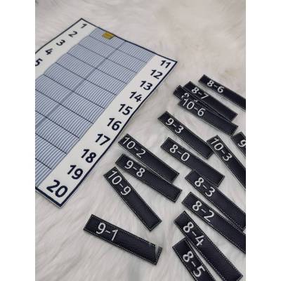 Aufgaben Set C (1bis10) Subtraktion Mathe Garage ITH ab 13x18 Stickdatei NadelSprünge