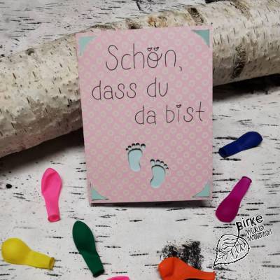 Babyfüße - Eine Karte zur Geburt