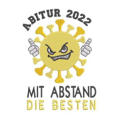 Stickdatei Corona Virus Abitur 4 Größen Maschinenstickerei 13x18, 15x15, 16x26 und 20x30 Rahmen Corona Virus Clipart Cov
