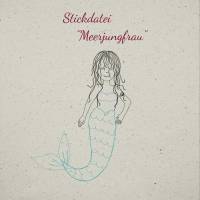 Stickdatei "Meerjungfrau" - 2 Größen
